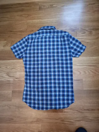 Camisa Lacoste cuadros azul Talla S