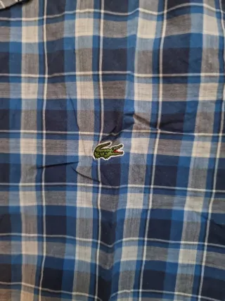 Camisa Lacoste cuadros azul Talla S
