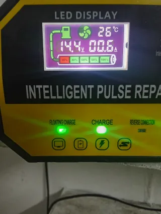 Cargador Batería Coche Moto Tractor LCD