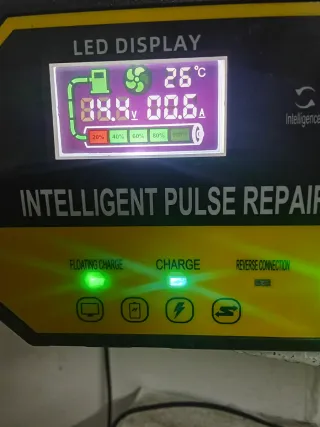 Cargador Batería Coche Moto Tractor LCD