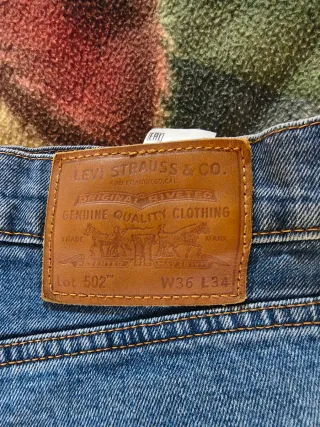 Levi's 502 W36 L34 Jeans Blu