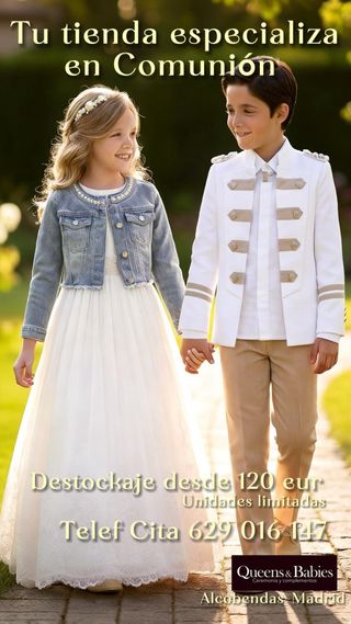 Vestido y traje comunión nuevo