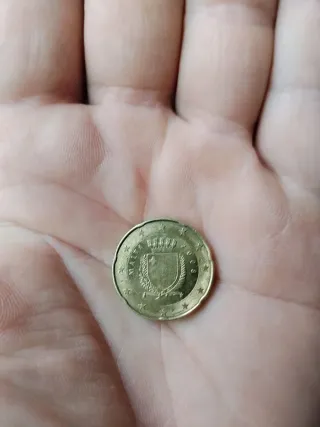 Moneda 20 céntimos Malta 2008