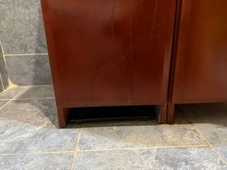 Mueble de baño madera y mármol