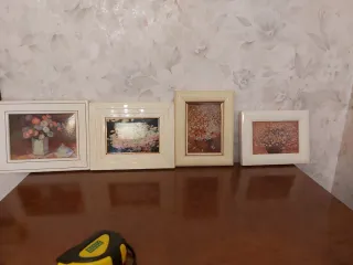 4 Cuadros decorativos florales