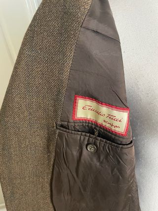 Americana Emidio Tucci Lana Virgen Marrón