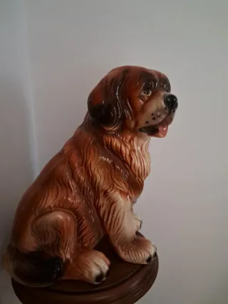 Figura Perro Cerámica Marrón