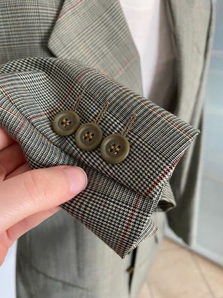 Blazer Vintage Lana Tartan Made In Italy