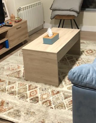 Alfombra estilo étnico gris y marrón