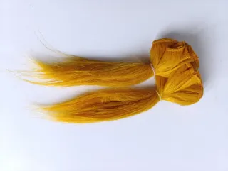 Capelli giallo oro per bambole, lisci naturale