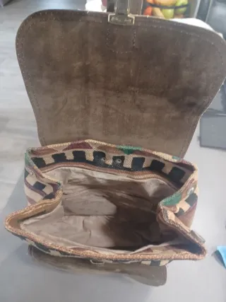 Bolso mochila rafia étnico