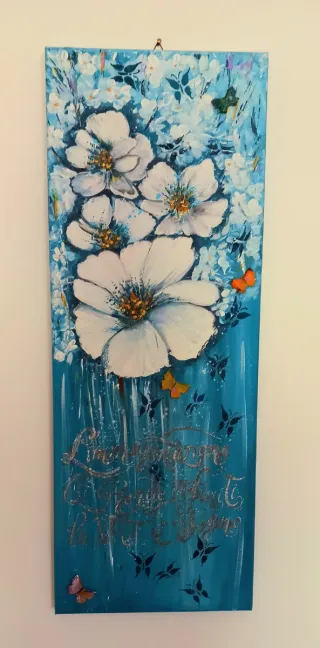 Quadro floreale acrilico