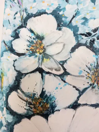 Quadro floreale acrilico