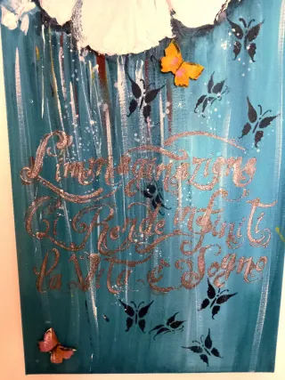 Quadro floreale acrilico