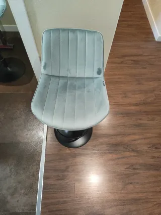 Taburete terciopelo verde menta