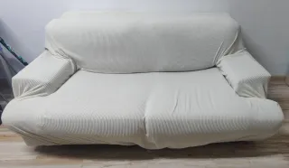 Sofá 2 plazas verde con funda