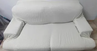 Sofá 2 plazas verde con funda