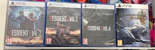 PS5 Juegos Resident Evil 2, 3, 4 y MH Wilds