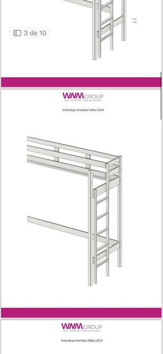 Litera alta WNM GROUP madera blanca