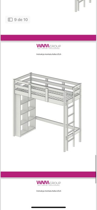 Litera alta WNM GROUP madera blanca
