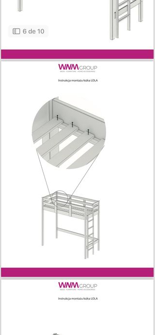 Litera alta WNM GROUP madera blanca