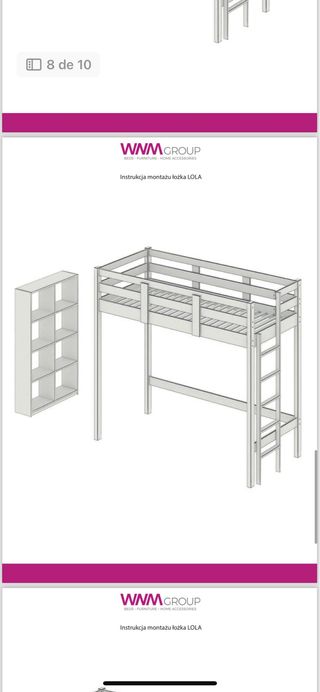 Litera alta WNM GROUP madera blanca