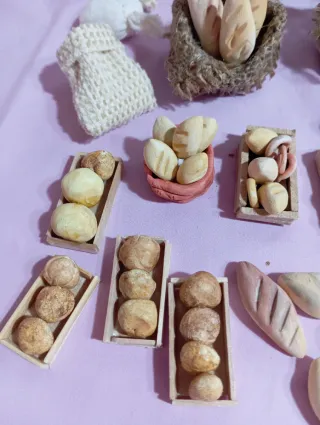 Miniature presepe banco del fornaio