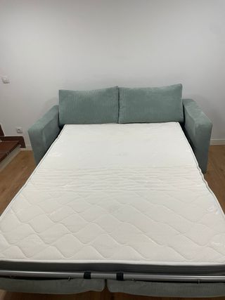 Sofá Cama 2 Plazas Pana Sklum gris azulado