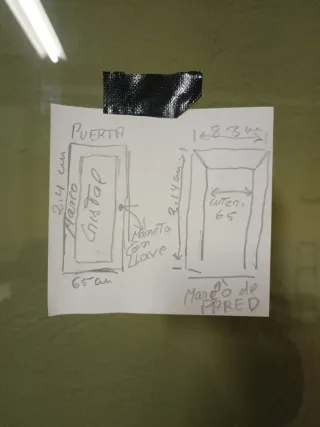 Puerta cristal aluminio con marco Lista para monta