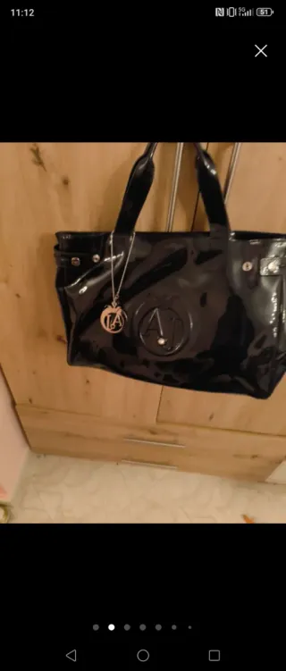 Borsa Armani Jeans blu lucida