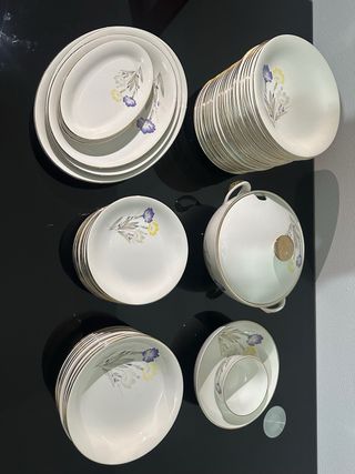Vajilla clásica porcelana 50+ piezas