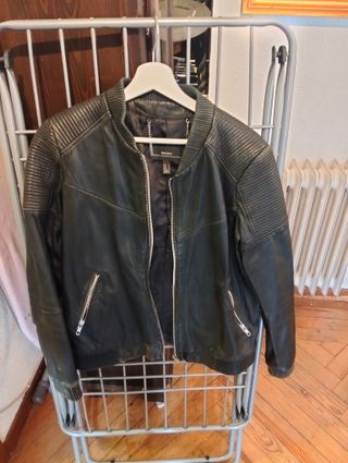 Cazadora Cuero Mango Talla M