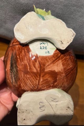 Porta caramelle in ceramica con uccellini