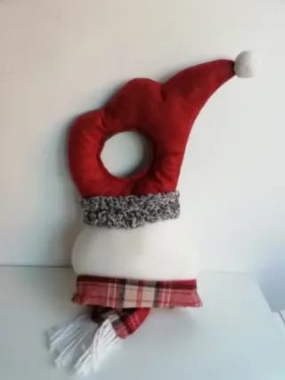 Adorno Muñeco Nieve Tela