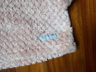 Pijama larga de franela rosa clara