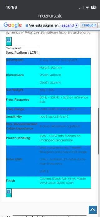 Altavoz Central Bowers & Wilkins LCR 3