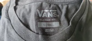 Camiseta Vans Negra Manga Corta Dibujo