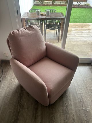 Sillón reclinable Ekolsund Ikea rosa