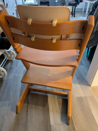 Silla Stokke madera y tela multicolor