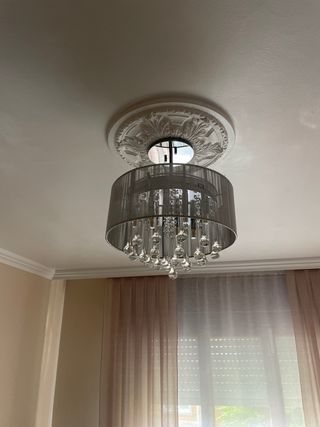 Lámpara techo lágrimas cristal