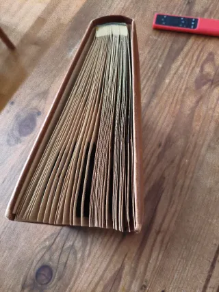 Álbum Antiguo de piel con estampitas de la Virgen