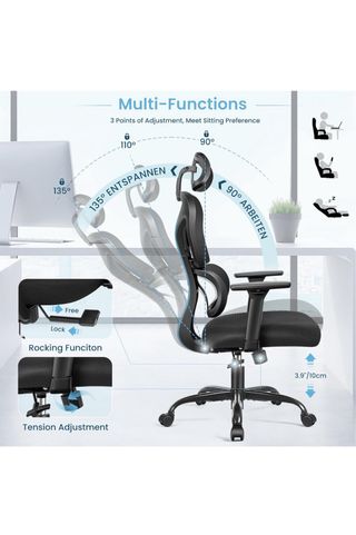 Silla de oficina ergonómica negra pvp:229€
