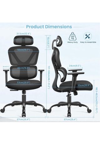 Silla de oficina ergonómica negra pvp:229€