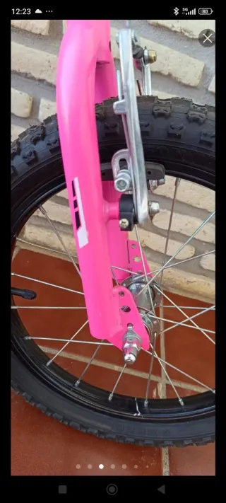Bicicleta infantil 16 pulgadas rosa fucsia