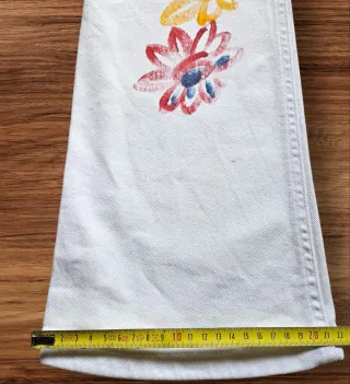 Jeans Rocco Barocco floreali taglia 41