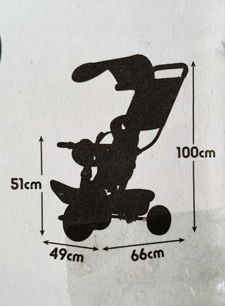 Triciclo Smoby Baby Balade Rojo. 10 meses hasta 3a