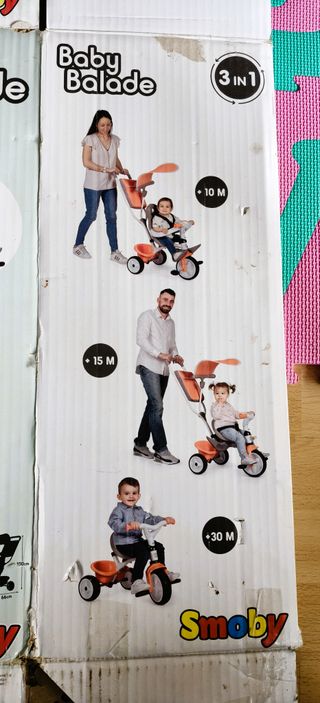 Triciclo Smoby Baby Balade Rojo. 10 meses hasta 3a