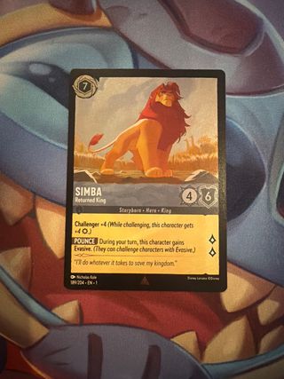 Simba Re Returned King Lorcana Foil Carta
