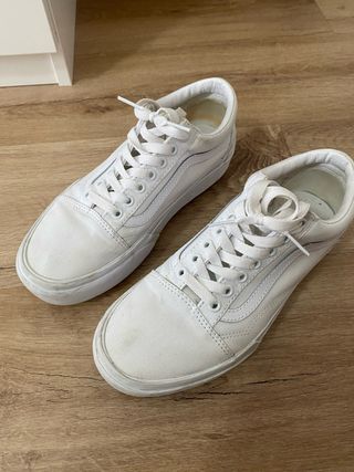 Zapatillas Vans Old Skool Plataforma Blancas