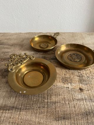 Lote 3 Ceniceros Latón Vintage